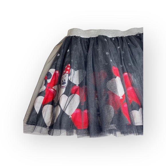 Disney ㋛ Minnie Mouse Print Layered Tulle Skort Skirt ㋛ Black Red ㋛ 14 16 S M ㋛ - Picture 3 of 16